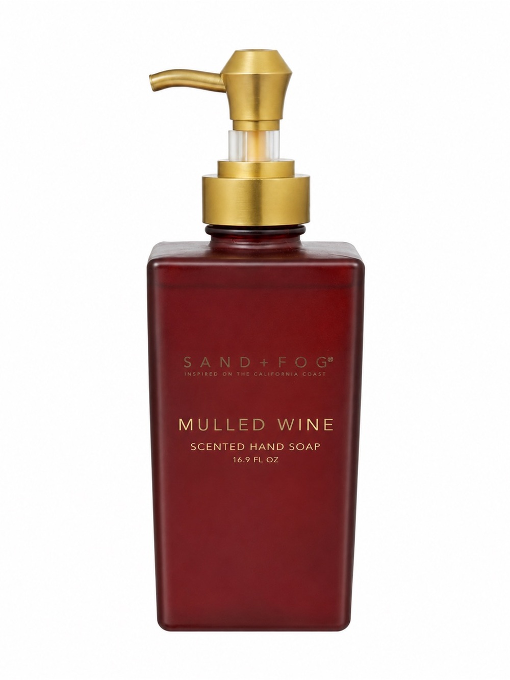 Sand + Fog Mulled Wine Scented Hand Soap — Red & Gold Pump